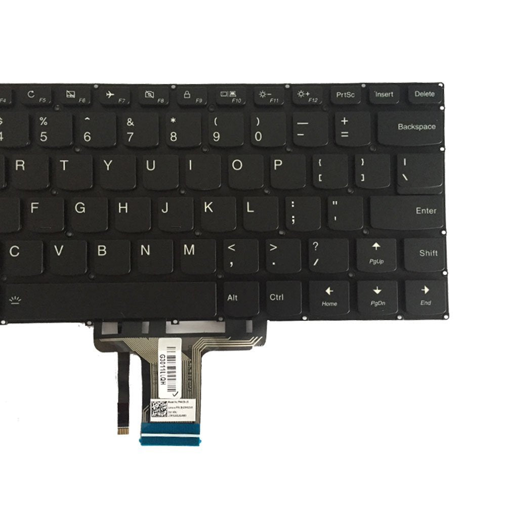YUHUAI New Laptop Replacement Keyboard for Lenovo Flex 4-14, 1470, 1480 - US QWERTY Layout with Backlight - USB Connectivity - Mechanical Switches