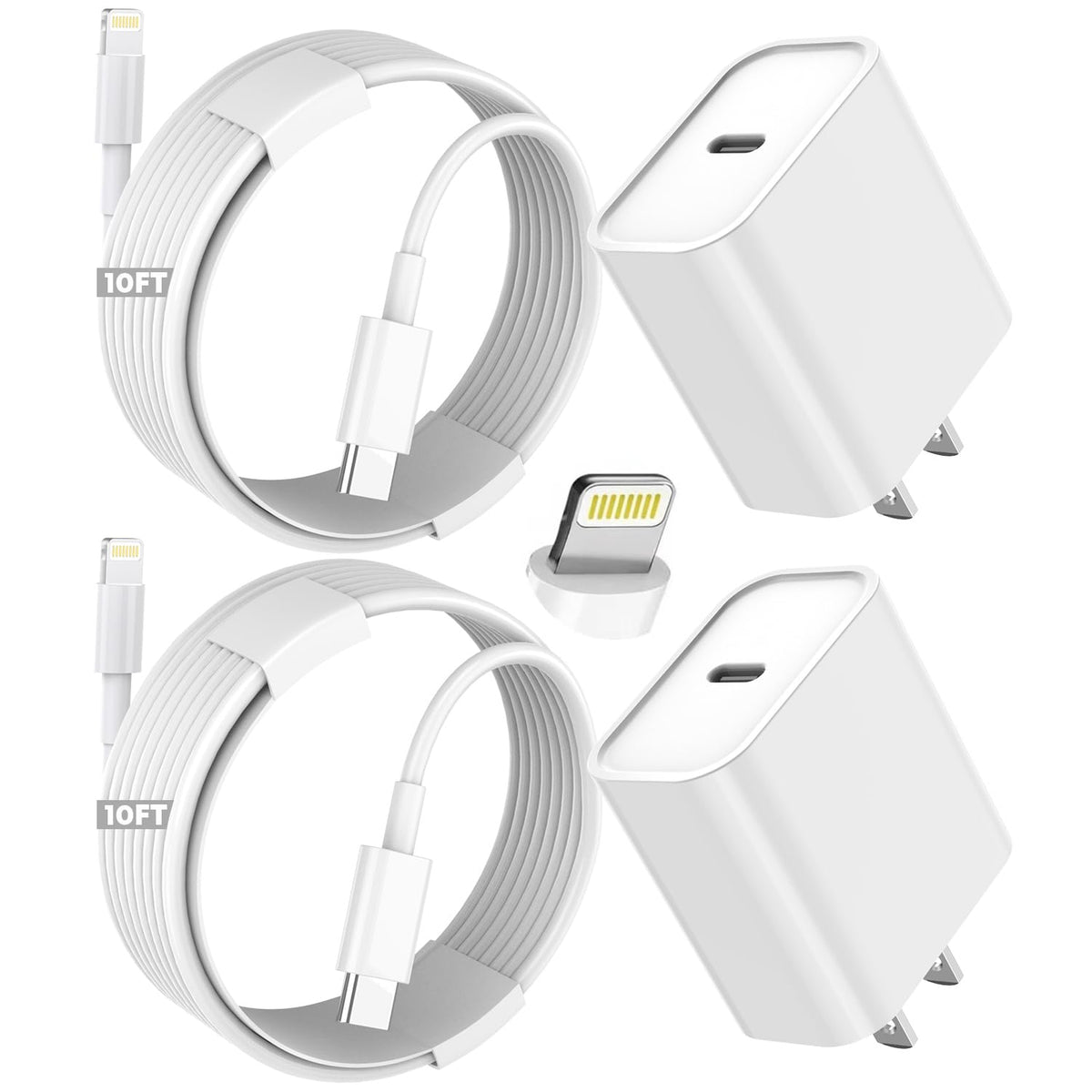 iPhone Fast Charger,Extra Long iPhone Charger Fast Charging 10Foot 2Pack i Phone Chargers 10FT USB C to Lightning Cable Cord Adapter for iPhone 14 Pro