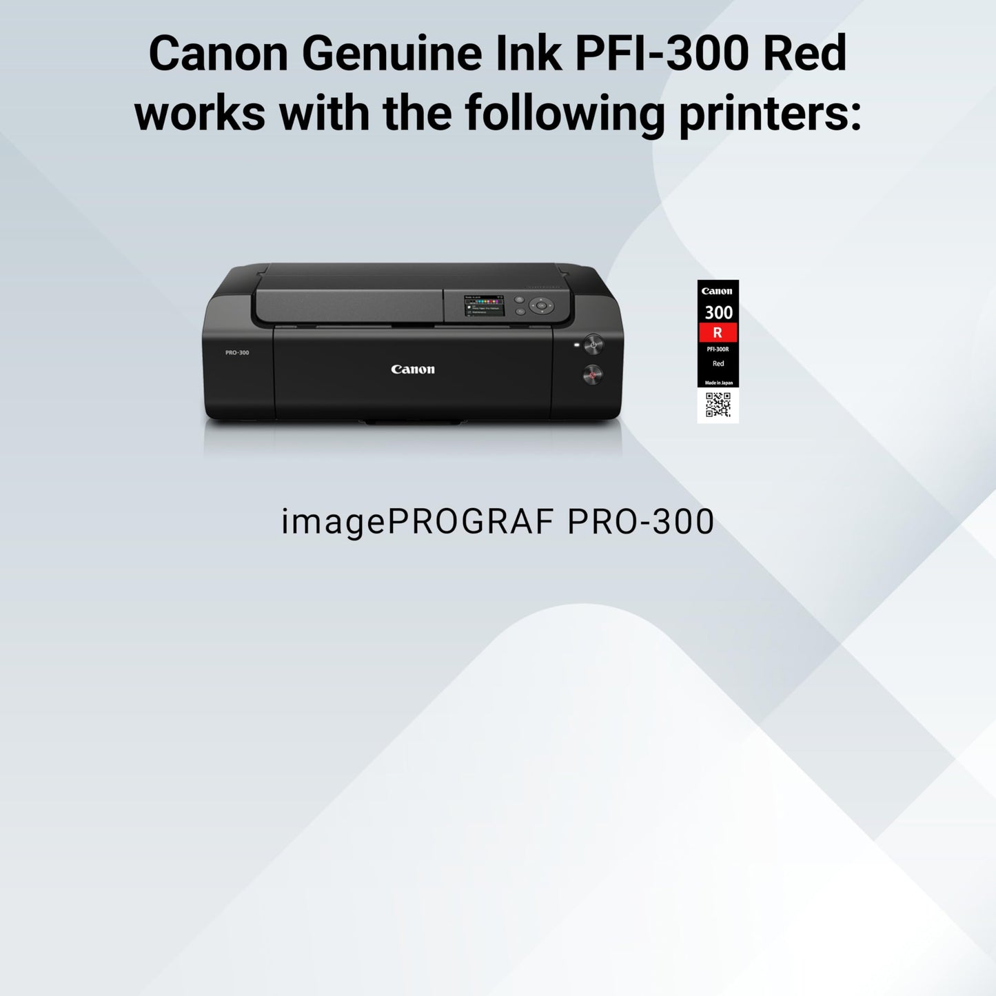 Canon PFI-300 Genuine Red Ink Tank, Compatible with ImagePROGRAF PRO-300 Printers