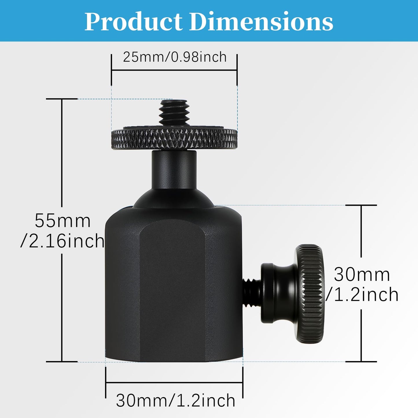 Adjustable Trail Camera Mount Mini Ball Head Adapter - Universal Compatible with Hunting Game Cameras, for Outdoor Security & Wildlife Monitoring