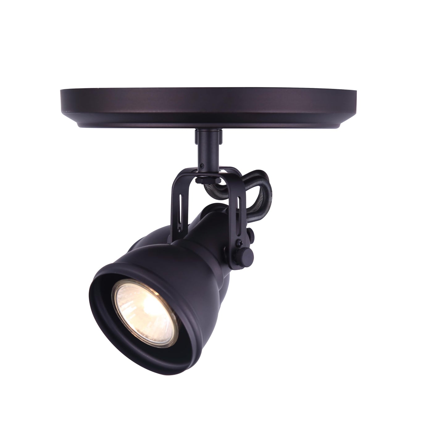 Canarm Polo 2-Light Track Lighting, Oil Rubbed Bronze Adjustable Ceiling or Wall Fixture Industrial Modern Design, Accent and Task Lighting
