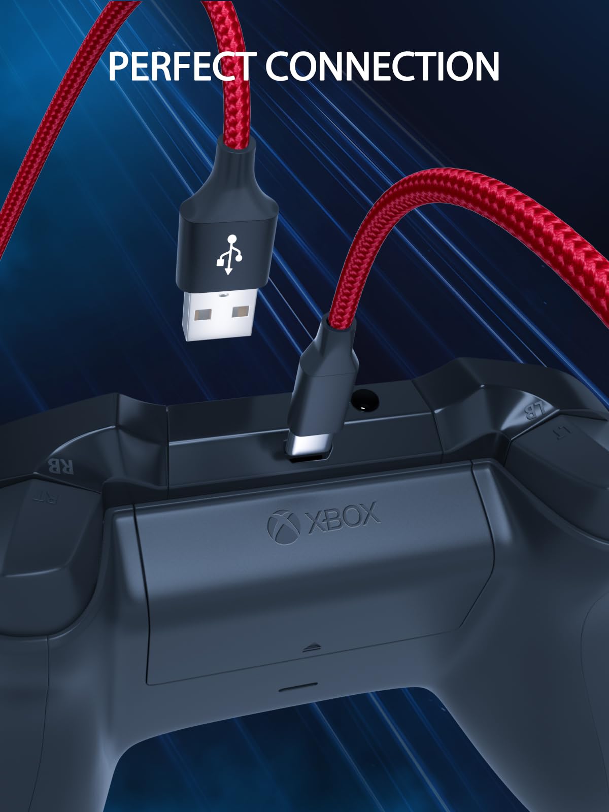 SCOVEE 6Ft PS4 Controller Charger Cable for Xbox One Controller Cord,for PlayStation 4 Charger Cord,PS4 Charging Cable Dualshock 4,PS 4 Vita Slim Pro