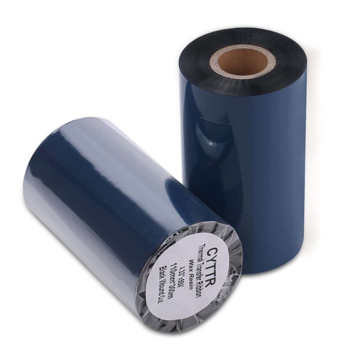 CYTTR Thermal Transfer Ribbon -1ROLL 4.33" x 984'/110mm x 300m Black Wax Resin Ribbons 1" Core Ink Out for Zebra Sato Datamax Tsc TEC Printer