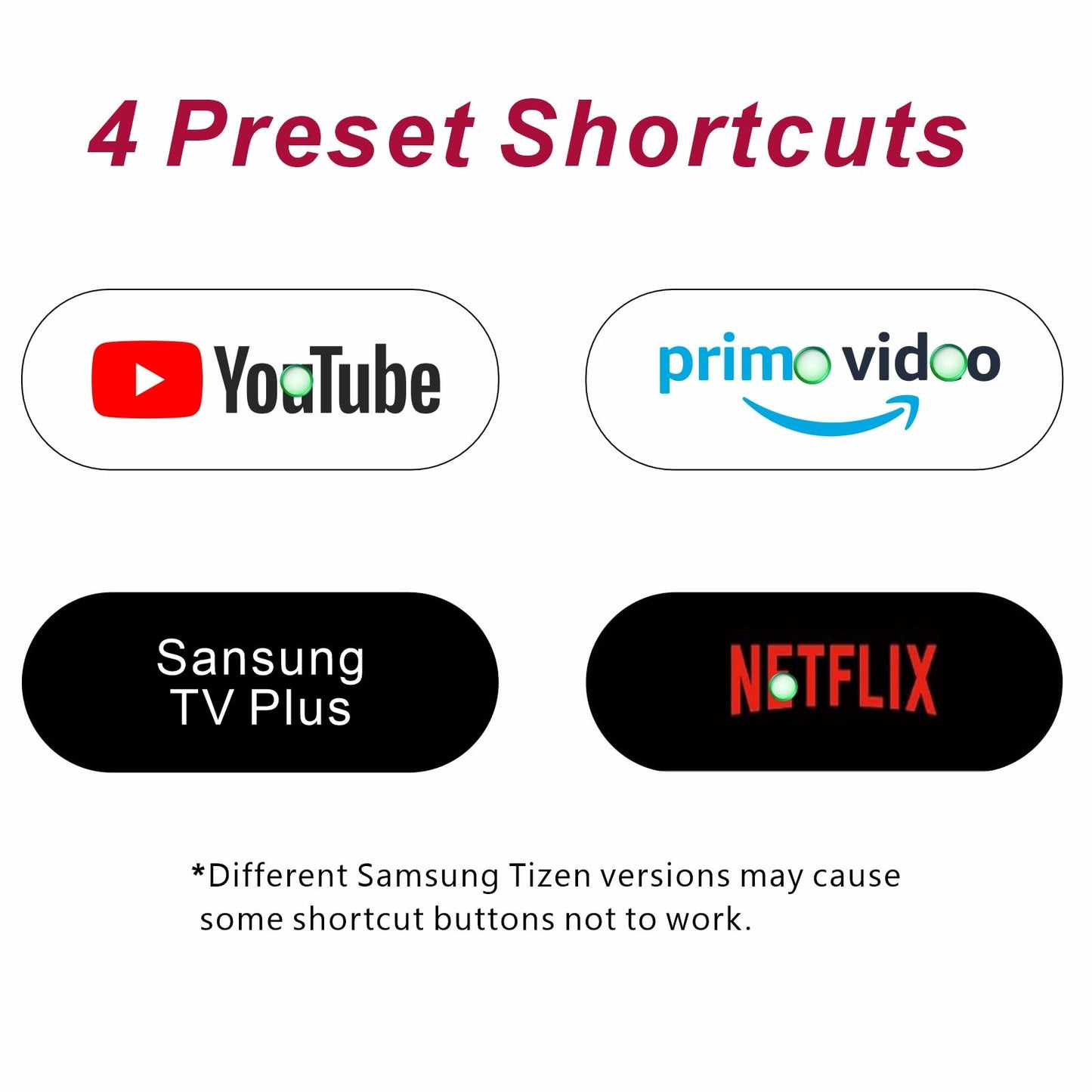 Replacement for Samsung Universal Remote, Universal Remote for Samsung TV 2025-2015 with YouTube, Net, Prime Shortcuts, TM2440A, Infrared, No Voice