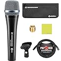 Sennheiser E 935 Cardioid Dynamic Vocal Microphone Bundle w/Pig Hog PHM10 8mm Mic Cable Polishing Cloth