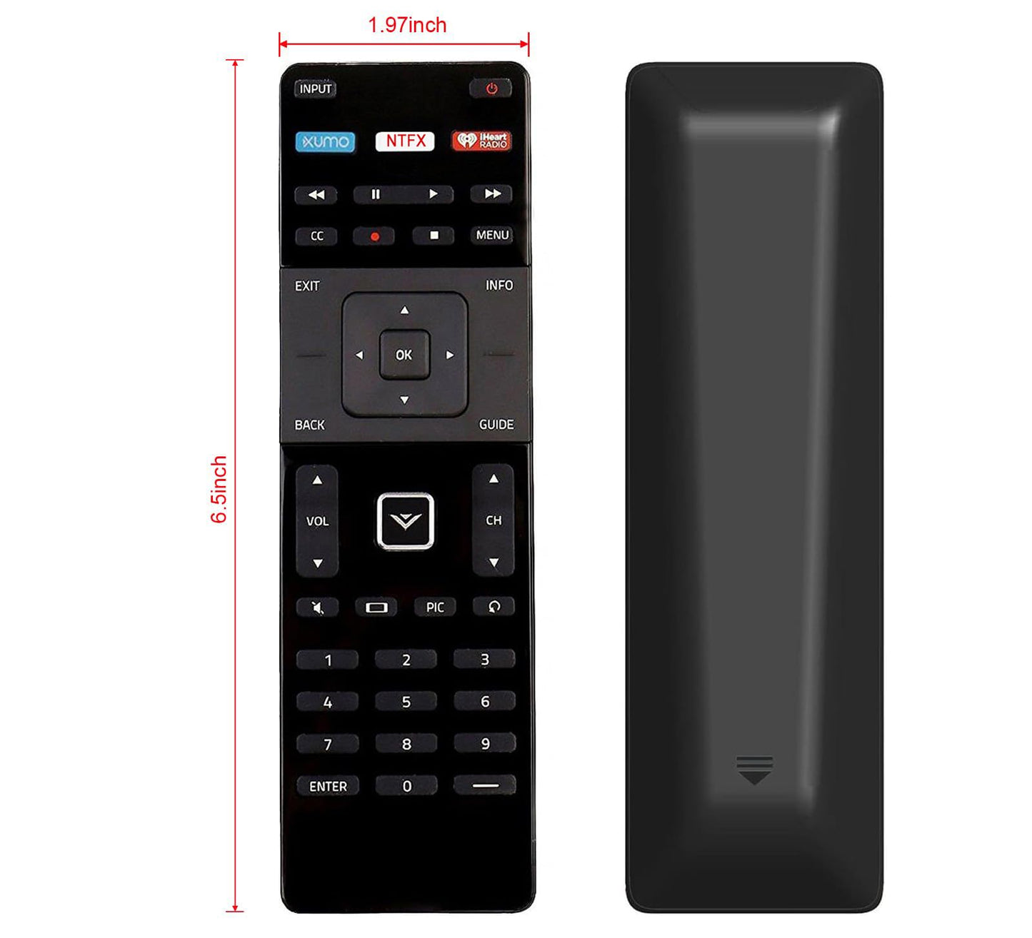 New Remote Control XRT122 Replacement fit for VIZIO D?Series D48?D0 48" 1080p LED Smart TV
