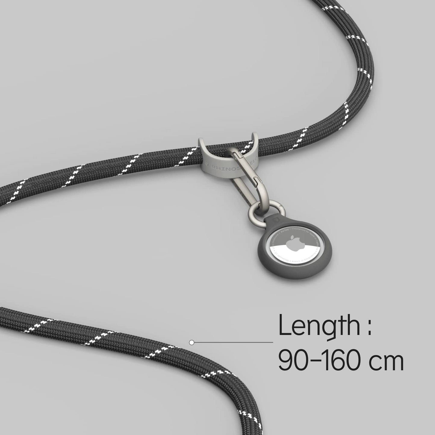 RhinoShield Braided Crossbody Phone Lanyard | Easy to Adjust, Additional Loop to Hang Airpods, Keys, Durable Strap, Multiple Colors, Made of Recycled