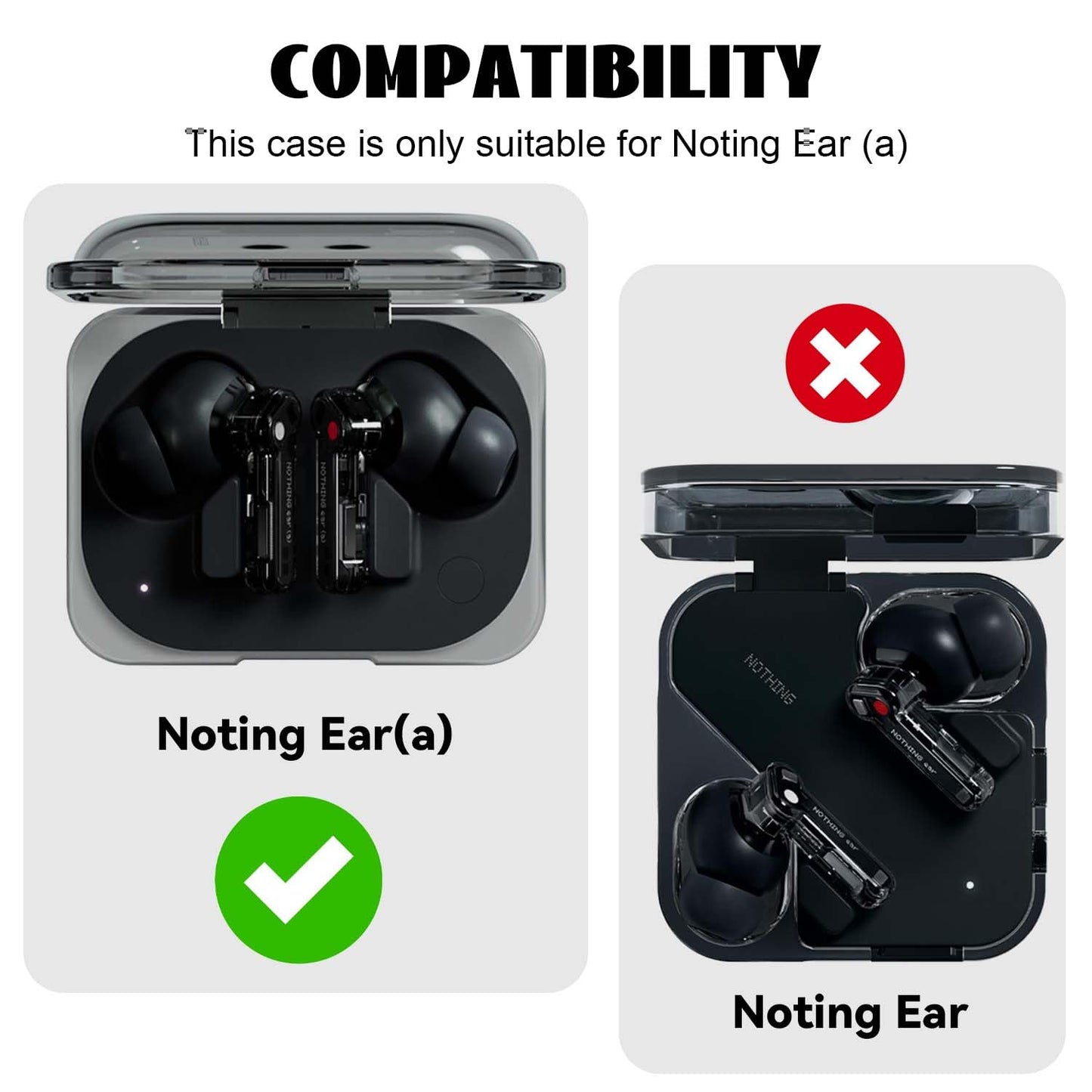 FIOPAZ Protective Case for Nothing Ear (a), Clear TPU Protective Cover Compatible with Nothing Ear (a), Lightweight Transparent Cover