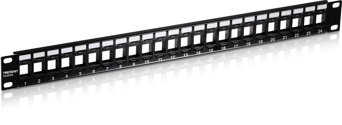 TRENDnet 24-Port Blank Keystone 1U Patch Panel, TC-KP24