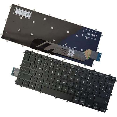 Laptop Replacement Keyboard Compatible for Dell Inspiron 14 7460 7466 7472 7467 Latitude 13 2 in 1 3379 3490 0H4XRJ US Layout No Backlit