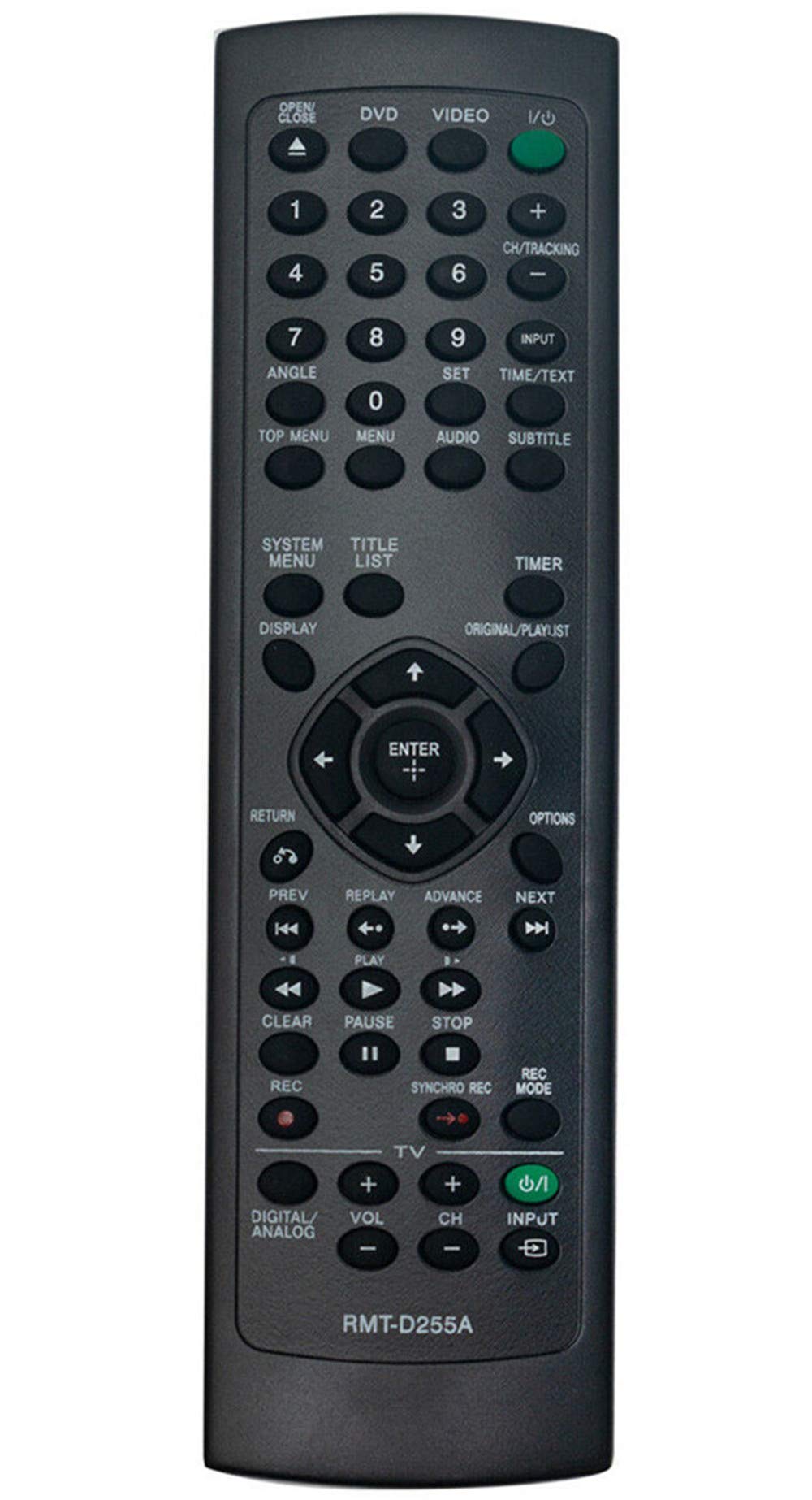 New RMT-D255A Replace Remote Control Compatible with Sony VCR DVD RDR-RDRVX535 RDRVX560VX535 RDR-VX560