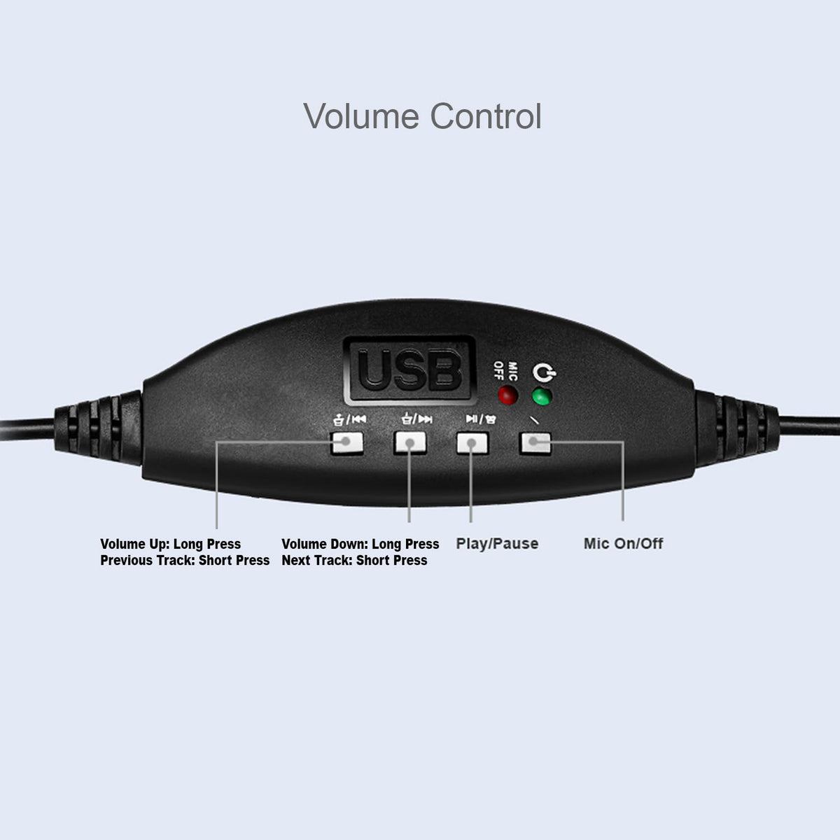 Adesso Xtream P1 Single-Sided USB Wired Headset, Black