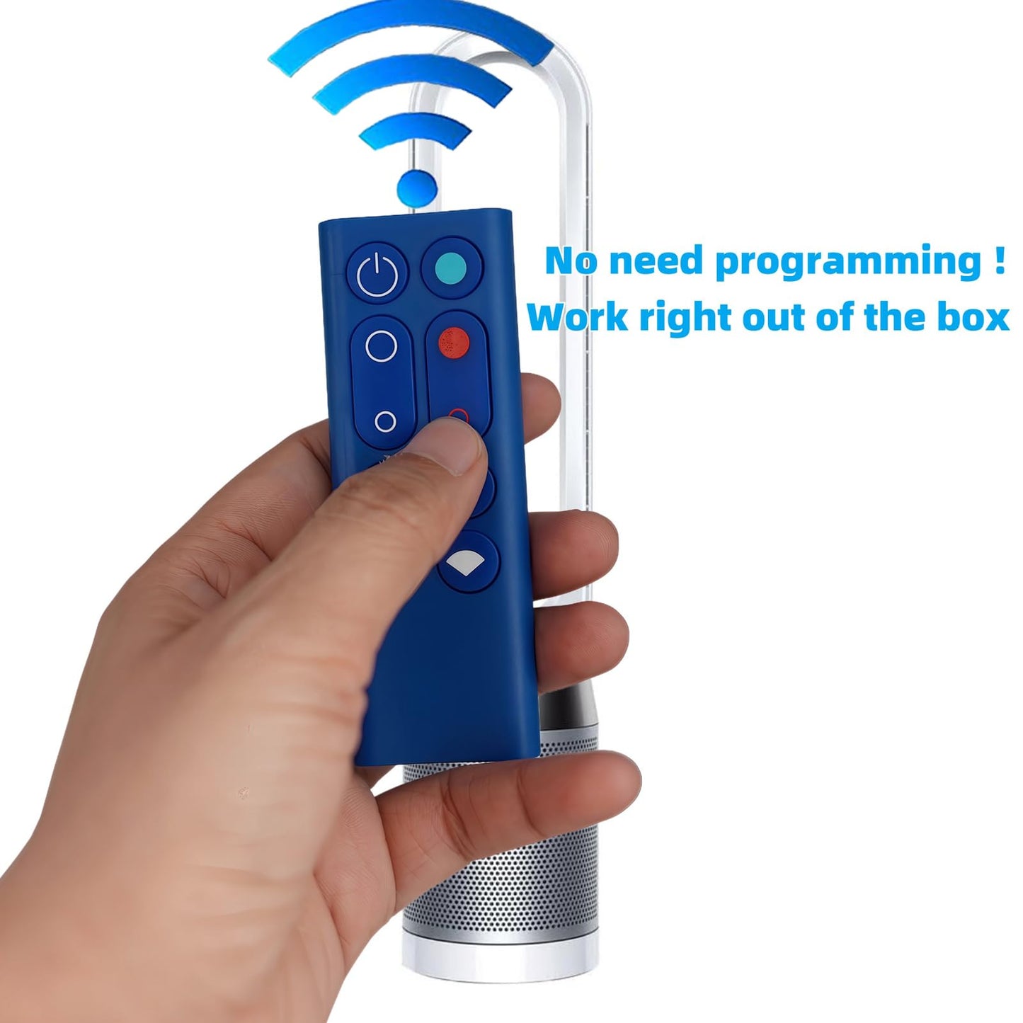 Replacement Remote Control Compatible for Dyson Fan AM09 Hot + Cool Tower Fan Heater Cooler (Blue)