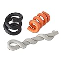 UT Wire 14" Flexi Ties, Cable Wrap, in Grey/Orange/Black, 6-ct