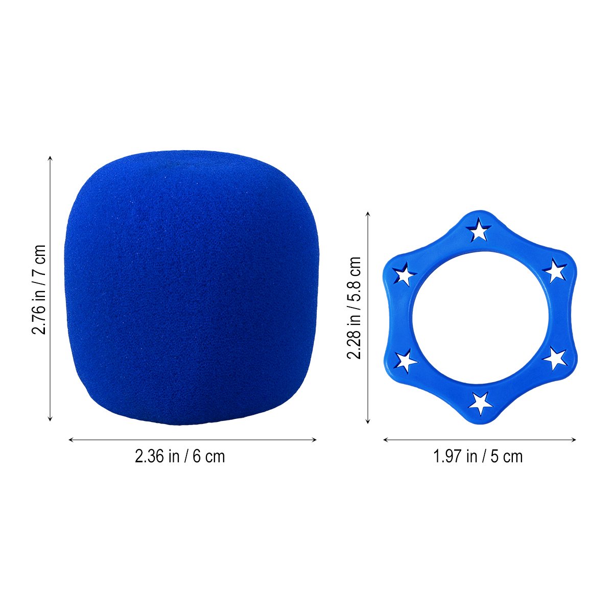 rosenice Hexagon Anti-Rolling Mic Protection Rings 3-Pack Breathable Foam Microphone Cushions Windscreen Covers for Headset Microphones