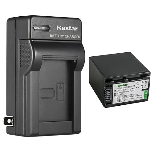 Kastar 1-Pack NP-FH100 Battery and AC Wall Charger Replacement for Sony NP-FH30 NP-FH40 NP-FH50 NP-FH60 NP-FH70 NP-FH90 NP-FH100 Battery, BC-TRV