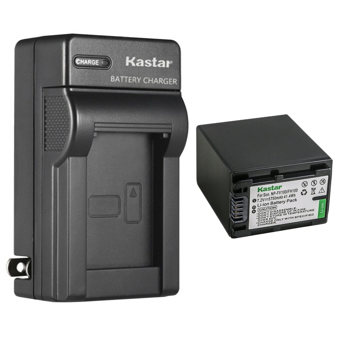 Kastar 1-Pack NP-FH100 Battery and AC Wall Charger Replacement for Sony NP-FH30 NP-FH40 NP-FH50 NP-FH60 NP-FH70 NP-FH90 NP-FH100 Battery, BC-TRV