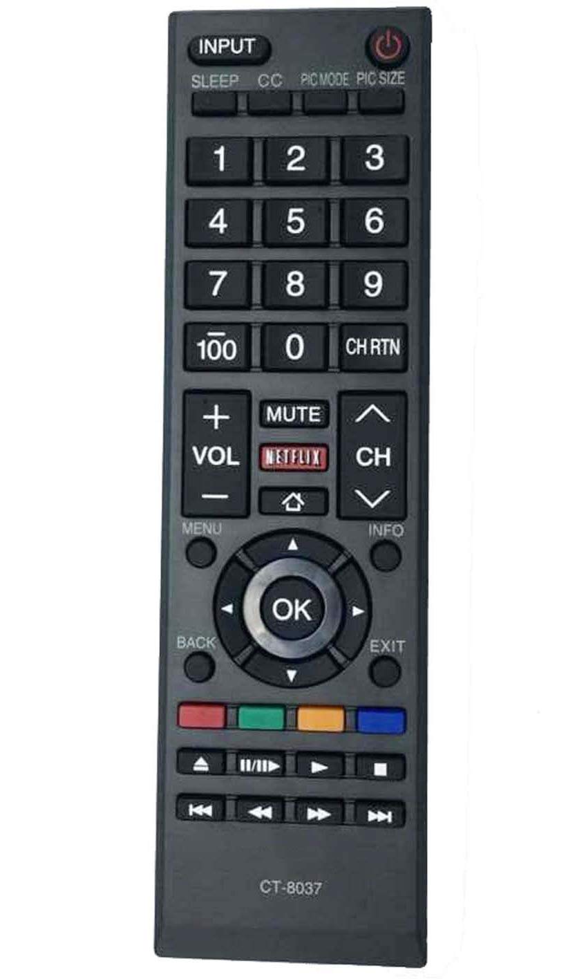 ALLIMITY CT-8037 Replaced Remote Control Fit for Toshiba TV 40L3400 40L3400U 50L3400 50L3400U 58L5400 58L5400U 58L5400UC 65L5400 65L5400U 65L5400UC