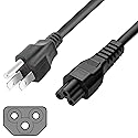 SatelliteSale Universal Heavy Duty Computer Power Cable Male NEMA 5-15P to Female IEC C5 Universal Wire Black PVC Cord 15 feet