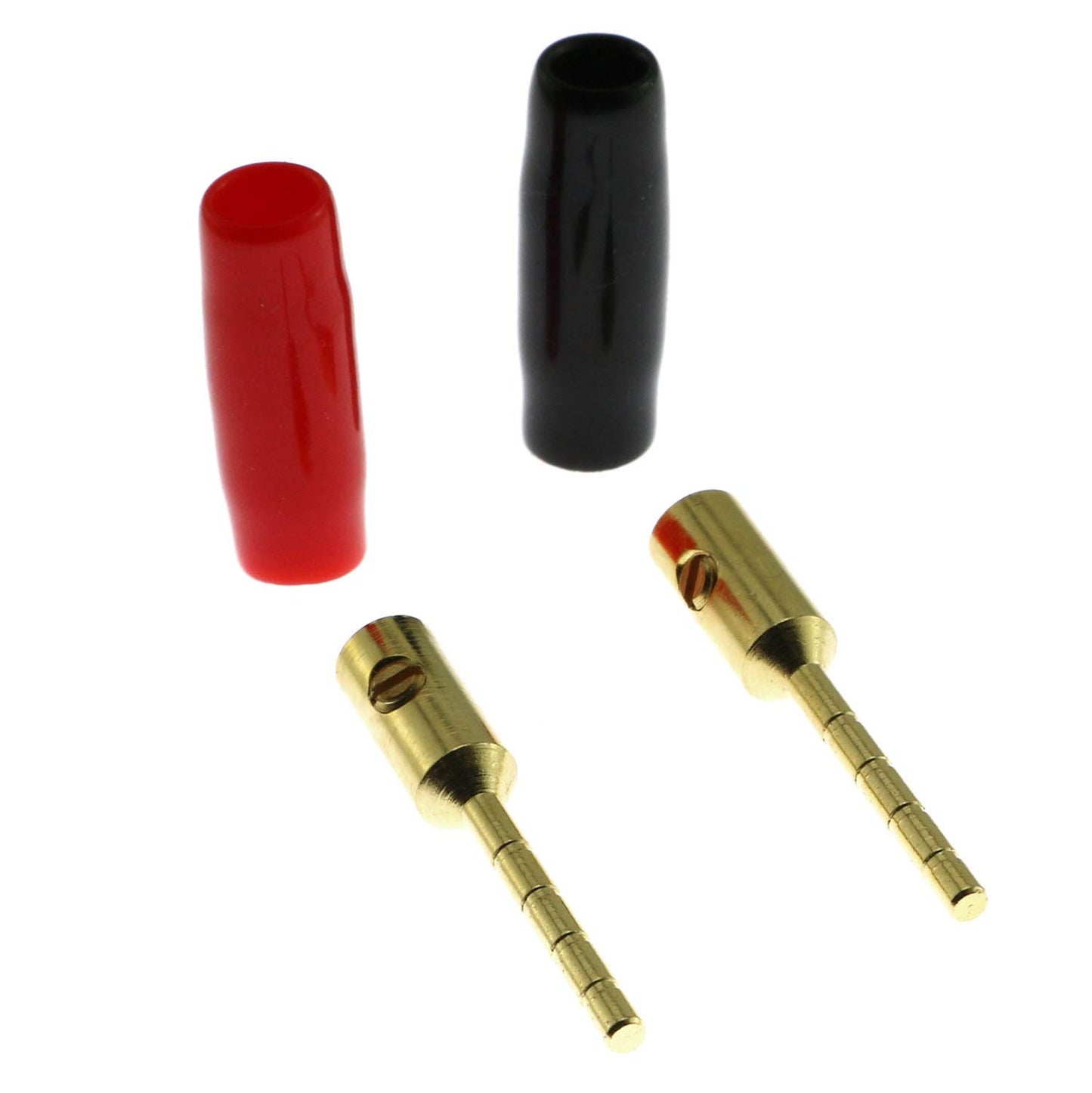 E-outstanding 4PCS Banana Plug Pin Screw Type Speaker Wire Cable Connectors 2mm Gold Plated Banana Plugs