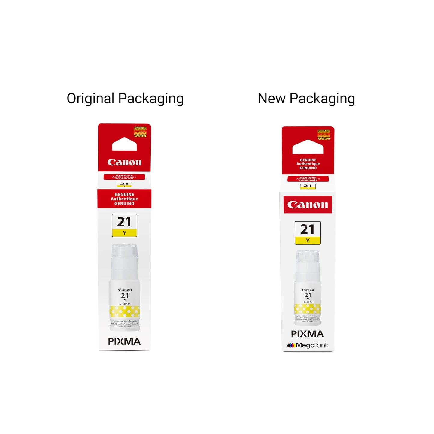 Canon GI-21 Genuine Yellow Ink Bottle, Compatible with Megatank G1220, G2260, G3260, G1230, G2270, G3270, G4270, G3290, and G4280 Printers