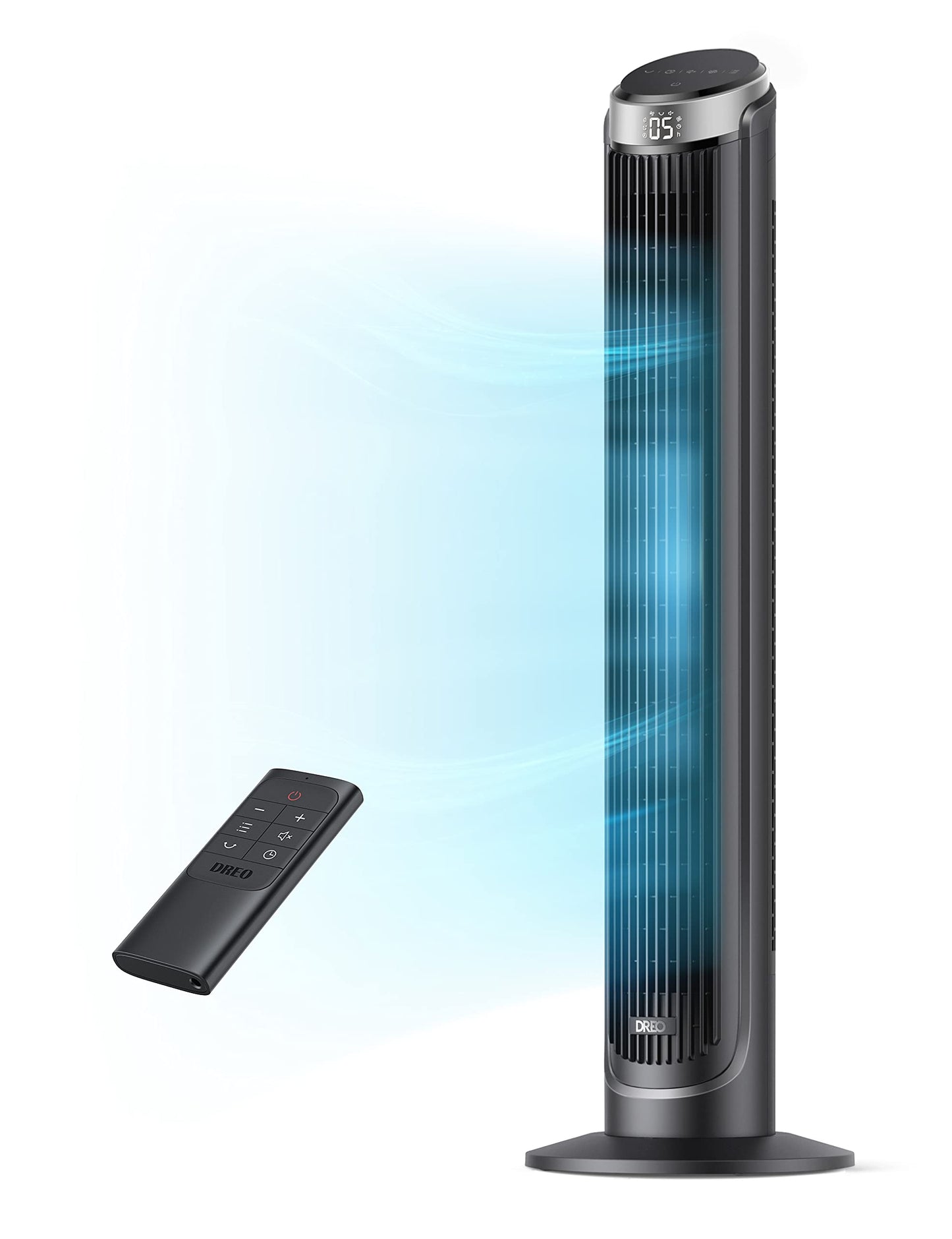 DREO Tower Fan for Bedroom, 90° Oscillating Fans that Blow Cold Air