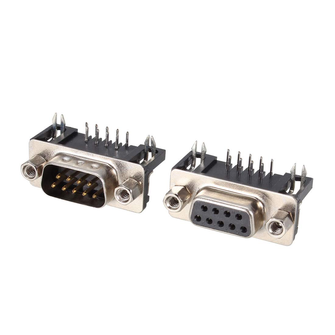 uxcell 5 Pairs RS232 Serial DB9 DB-9 9-Pin Male & Female Connector Jack Socket