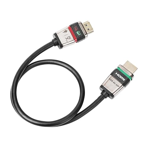 Locking HDMI Cable for Camera Monitor, Self-Locking HDMI 2.0 Cord 4K60Hz, Secure HDMI Connection No Cage Needed, Compatible with DSLR, SmallHD