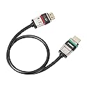 Locking HDMI Cable for Camera Monitor, Self-Locking HDMI 2.0 Cord 4K60Hz, Secure HDMI Connection No Cage Needed, Compatible with DSLR, SmallHD
