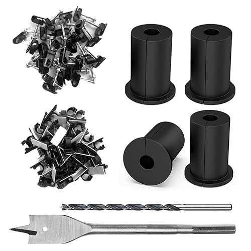 Starlink Cable Routing Kit, SMANSNAY 4PCS Starlink Wall Grommets Accessories for Cables Pass Through mounting kit, with 1" Spade Drill Bit, 40pcs Wall