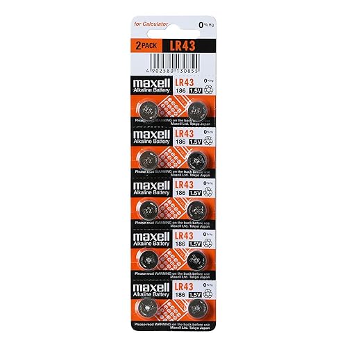 Maxell Battery, Lr 43 1.5