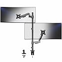 VIVO Dual Monitor Arm Extra Tall Mount for Screens up to 32 inches, Mechanical Height Adjustment, Full Articulating Heavy Duty VESA Stand with Desk