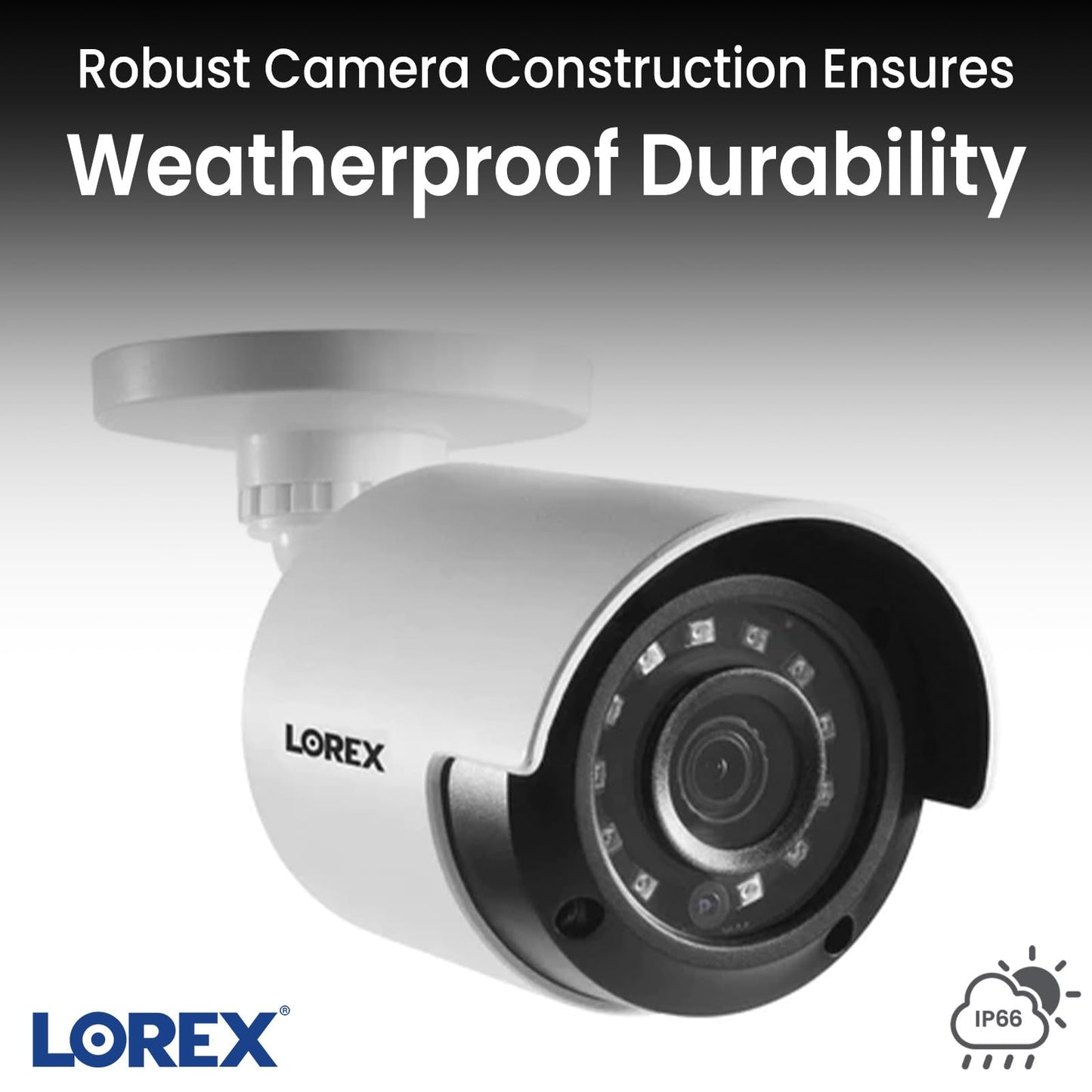 Lorex 1080p HD Bullet Security Camera | Weatherproof Outdoor CCTV Camera with 130ft Night Vision | 90° Field of View | IP66 Rated | Analog HD |