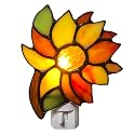 DUONAYU Stained Glass Sunflower Night Light,Suitable for corridors, bedrooms, and Kitchens.A Gift for mom.DYM8011