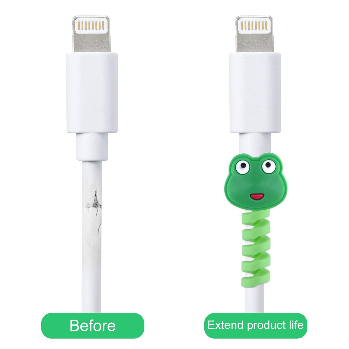 ASTARON 20 Pcs Cartoon Charger Cable Protectors USB Charger Cable Saver Silicone Flexible Cable Wire Protectors for Most Cellphone Data Lines Phone