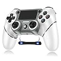 Wireless Controller Compatible with PS4/Pro/Slim, Black ps4 controller with Dual Vibration, 1000mAh Battery, 6-Axis Motion Sensor, Built-in Speaker