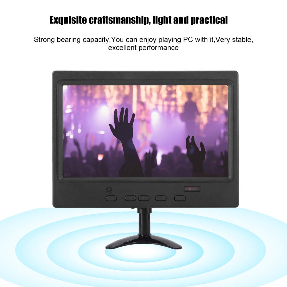 ASHATA Monitor Holder Stand, Desktop Computer Black Monitor Holder,Universal PC Accessories,ABS + Metal Material,Light Weight,for Small LCD Monitors
