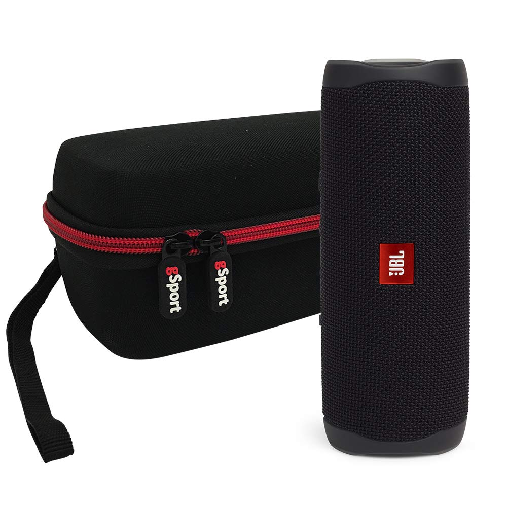 JBL FLIP 5 Portable Speaker IPX7 Waterproof Bundle with gSport Deluxe Hardshell Case (Black)