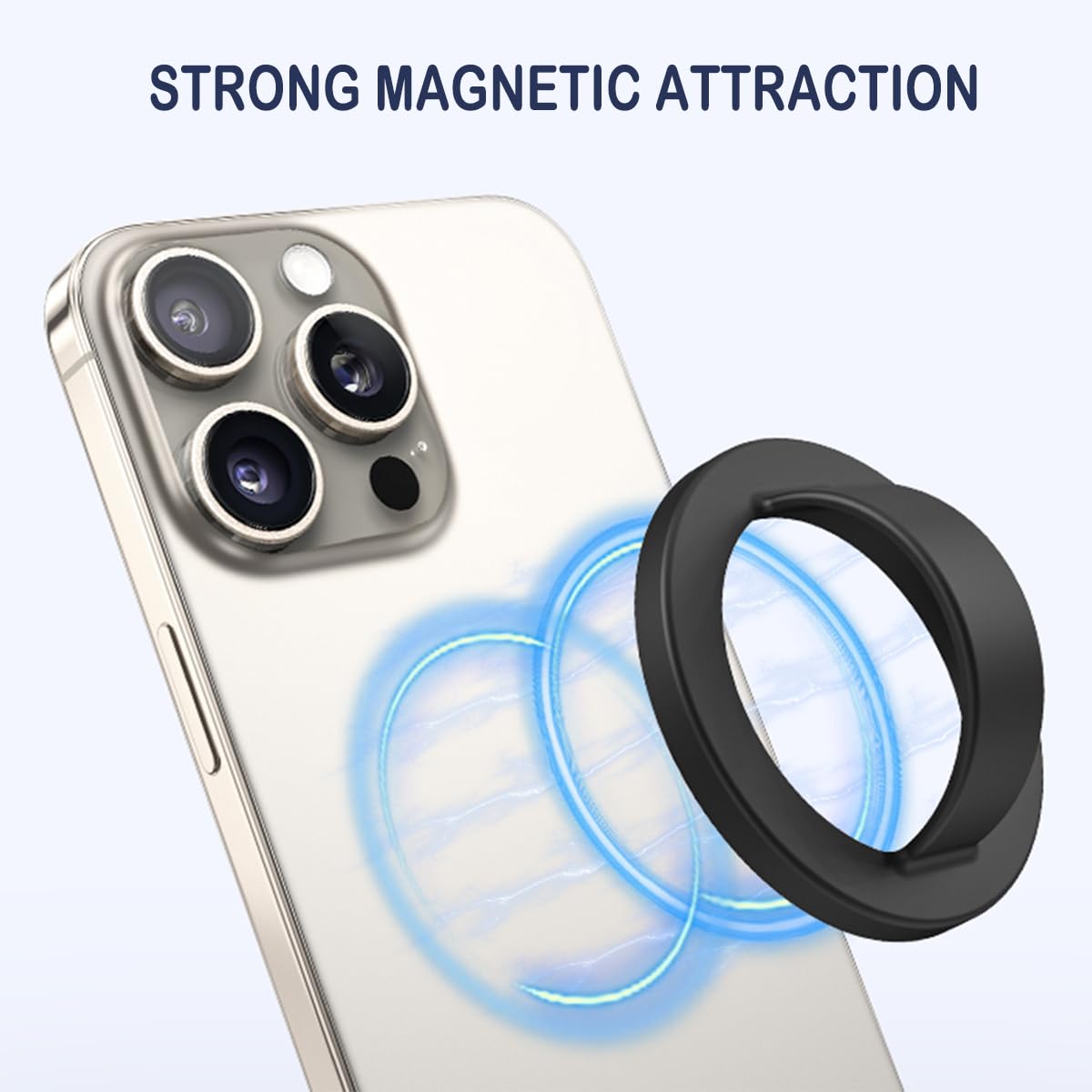 Silicone Magnetic Phone Grip - Finger Loop Design Ring for iPhone Back Magnet Phone Holder Compatible with Magnetic Case