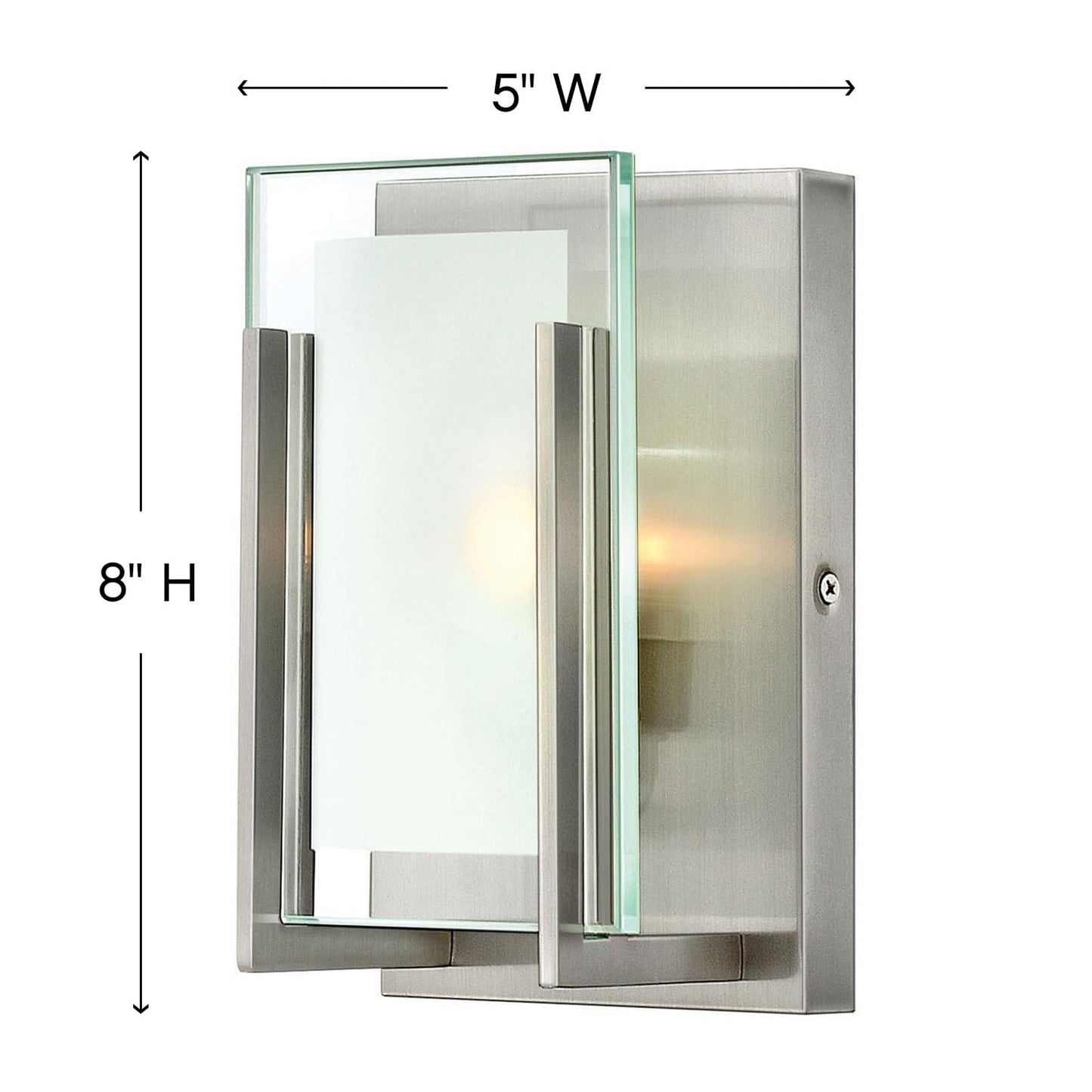Hinkley Latitude One Light 60W G9 Bathroom Vanity Fixture, Brushed Nickel