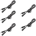 Lvyinyin Extension Cable for Under Cabinet Lighting Dimmable LED Puck Lights Linkable Strip Kit DC 12V 5ft 35-135 DC Connector (#35-135, 5 Packs
