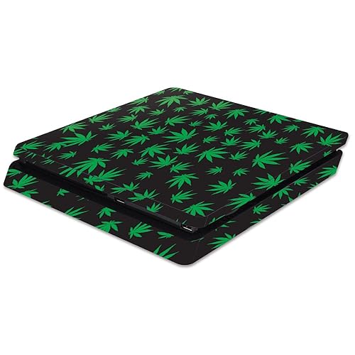 MightySkins Skin Compatible with Sony PS4 Slim Console - Marijuana | Protective, Durable, and Unique Vinyl Decal wrap Cover | Easy to Apply, Remove