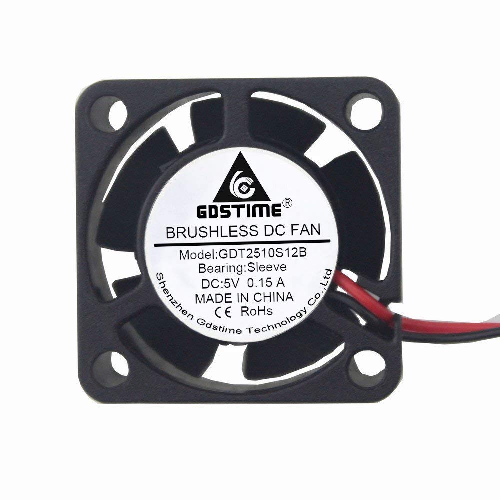 GDSTIME 25mm x 25mm x 10mm 5v Small DC Brushless Cooling Fan