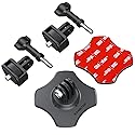 Sametop Flexible Adhesive Mount 3M Sticky Helmet Attachment Compatible with GoPro Hero 13 12 11 10 Max 9 8 7 6 Session Insta360 X5 X4 X3 X2 ONE DJI