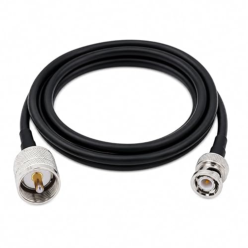 RedYutou Radio cb Antenna Cable UHF pl259 Male Plug to BNC Male RG58/50cm Cable