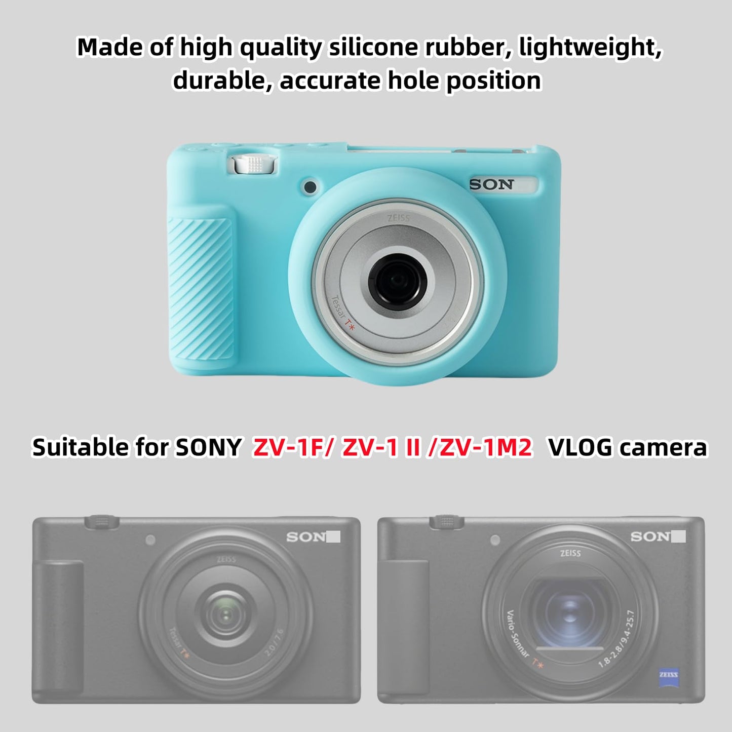 SZHSYJY Camera Case for Sony ZV-1F/ ZV-1 II/ZV-1M2 Digital Camera,ZV1F Soft Silicone Protective Bag,Anti-Scratch Slim Fit Soft Sleeve with ZV1 F