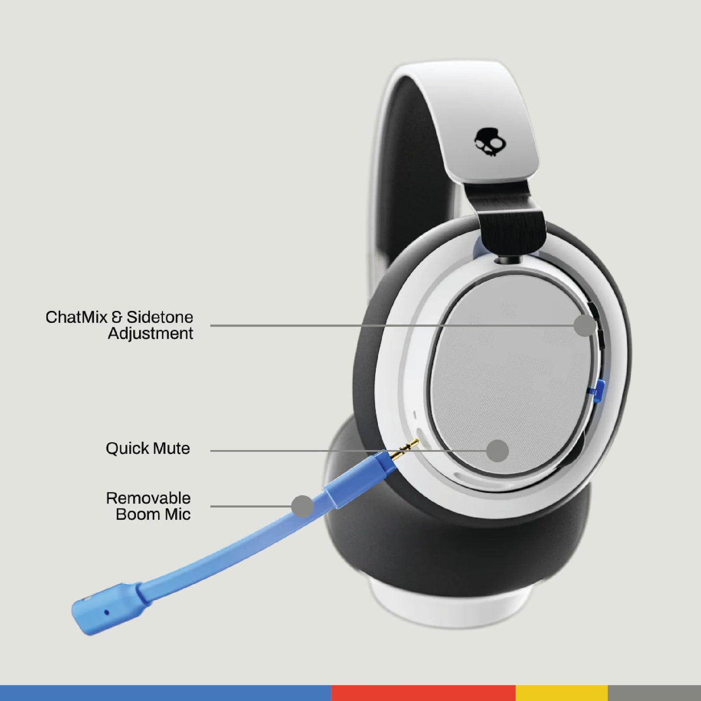Skullcandy SLYR Pro Wireless Multi-Platform Gaming Headset, Bluetooth Headphones, Up to 24 Hrs Battery, PC, PlayStation, Nintendo Switch, 2.4GHz Low