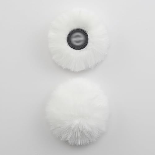 LEFXMOPHY 2-Pack Furry Windscreen for Hollyland Lark M2 Transmitter, White Microphone Furry Wind Screen
