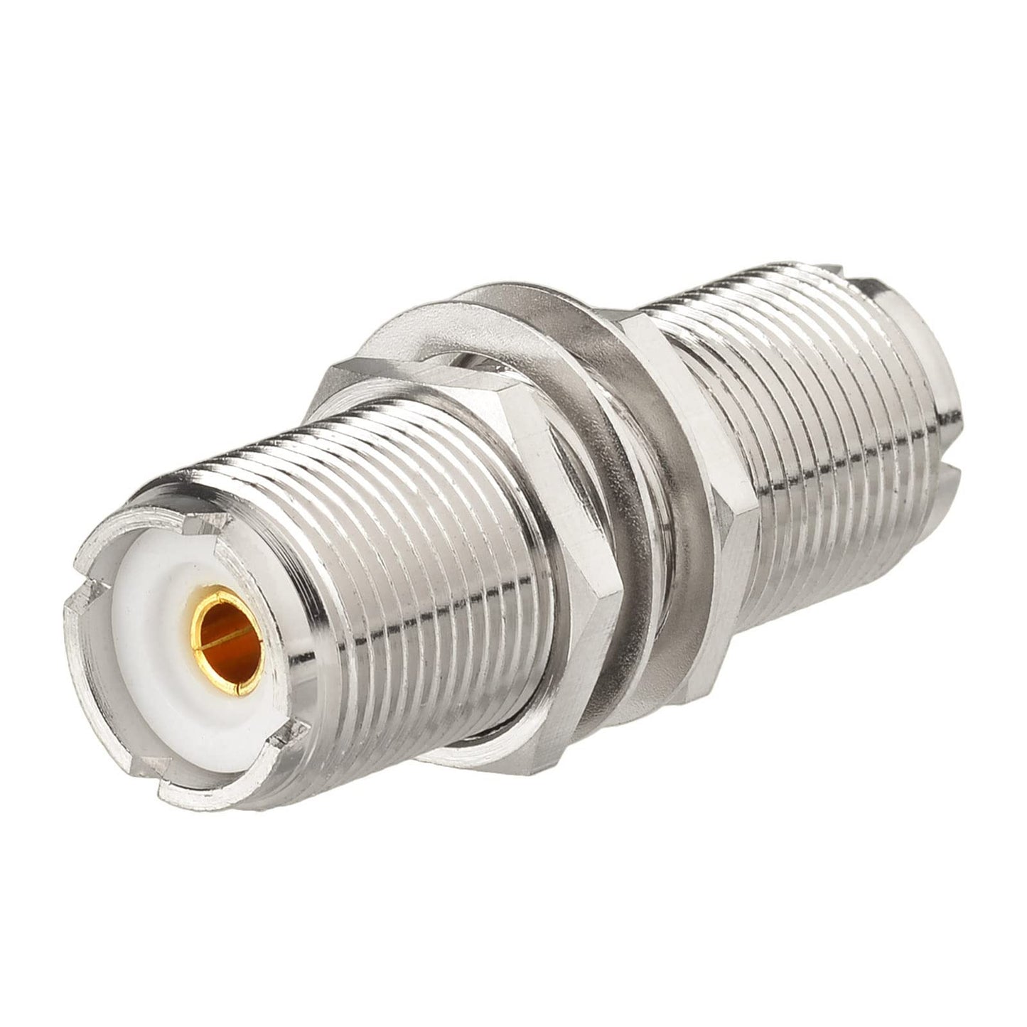 Eightwood 2pcs SO239 Adapter UHF Female to Female Jack Bulkhead RF Connector