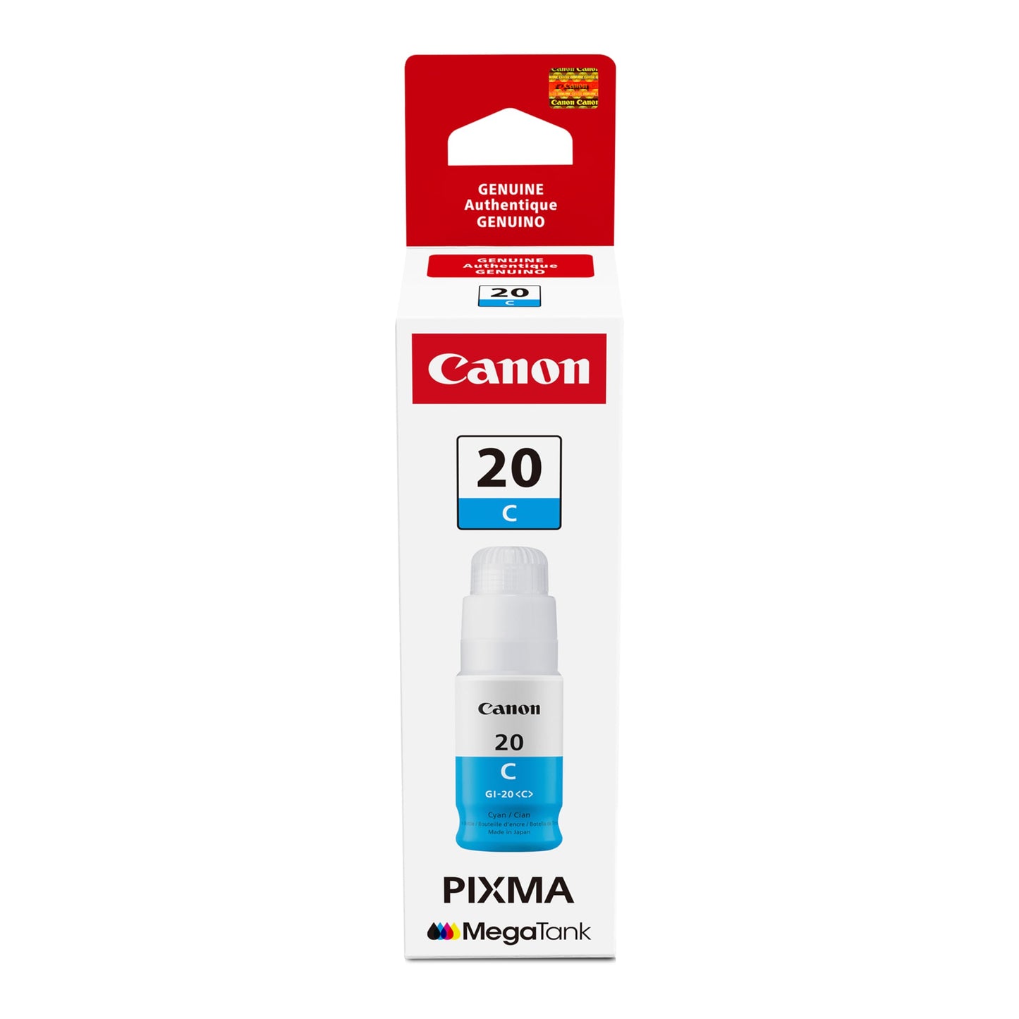 Canon Genuine GI-20 Cyan Ink Bottle, Compatible to PIXMA G6020 and G5020 MegaTank Printers